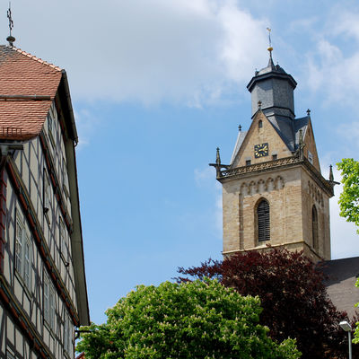 Bild vergrößern: Der Turm der Kilianskirche