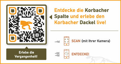 Bild vergrößern: QR-Code zum Augmented Realitiy Projekt an der Korbacher Spalte - den Korbacher Dackel live erleben!