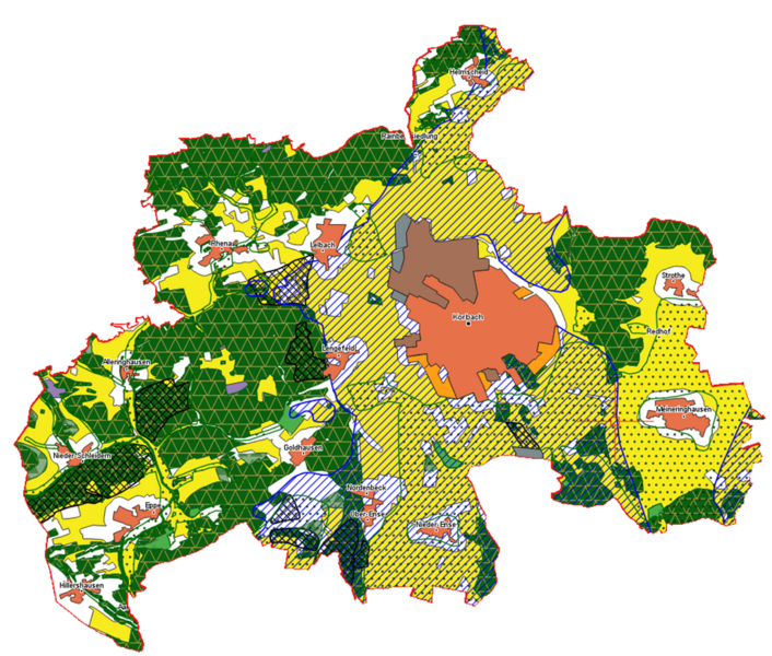 Bild vergrößern: Suchräume für Freiflächen-PV-Anlagen (nach Regionalplan Stand 2009)