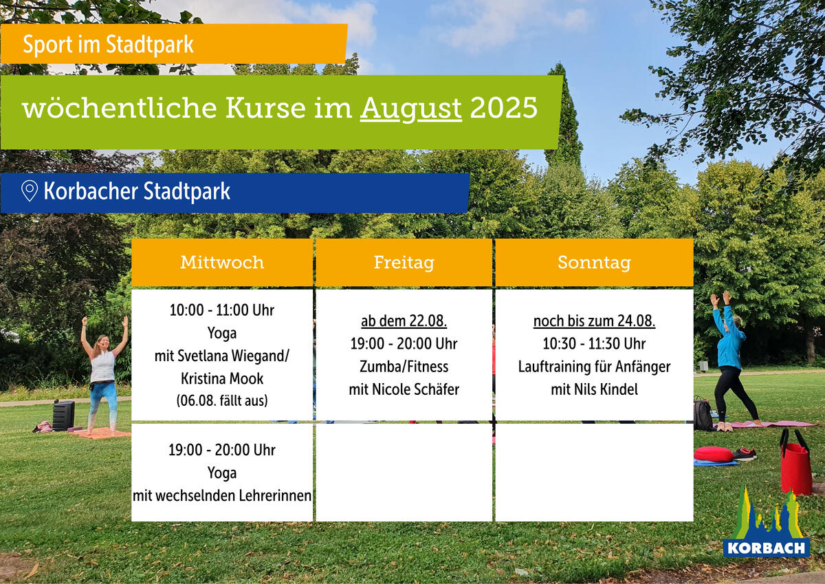 Kursübersicht August 2025