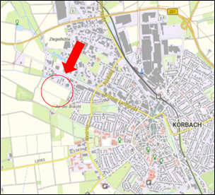 Übersichtsplan zur Lage der Bauleitpläne (ohne Maßstab)