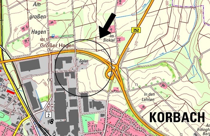 Übersichtsplan zur Lage der Bauleitpläne (ohne Maßstab)