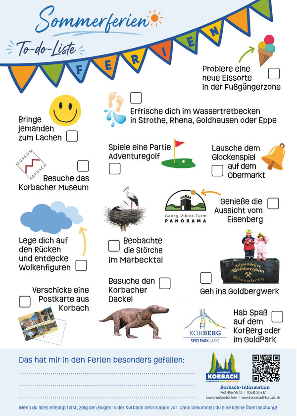To-do-Liste Sommerferien