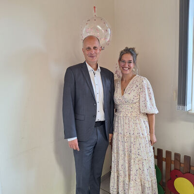 B&uuml;rgermeister Kieweg und Stefanie Gra&szlig;-Urff