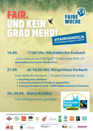 Plakat zur fairen Woche in 2023